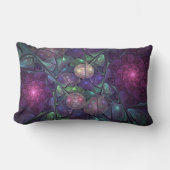 輝くカラフル抽象芸術モダンフラクタル芸術 ランバークッション (正面)