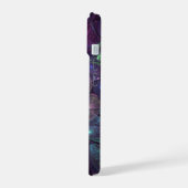 輝くカラフル抽象芸術モダンフラクタル芸術 iPhone 15ケース (左側面)