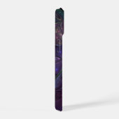 輝くカラフル抽象芸術モダンフラクタル芸術 iPhone 15ケース (右側面)