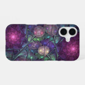 輝くカラフル抽象芸術モダンフラクタル芸術 iPhone 16ケース (裏面横)