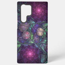 輝くカラフル抽象芸術モダンフラクタル芸術 SAMSUNG GALAXY S22 ULTRAケース