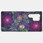 輝くカラフル抽象芸術モダンフラクタル芸術 SAMSUNG GALAXYケース (裏面横)