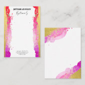 輝くカラフル金ゴールドイヤリング表示カード 名刺 (正面/裏面)