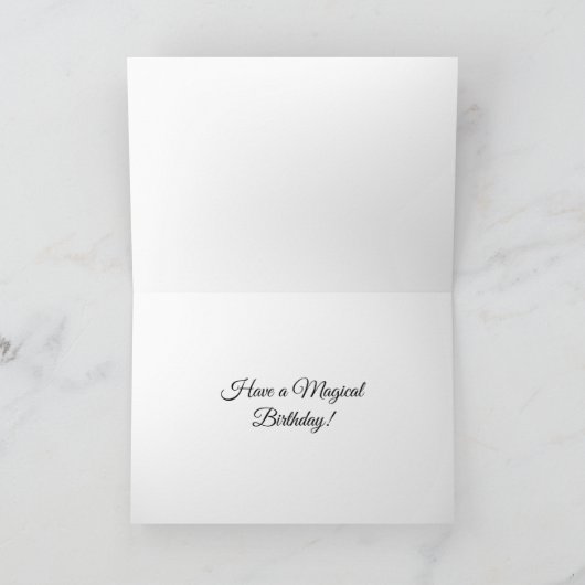 輝くガゼボと池の紫の藤 カード (内部)