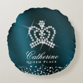 輝くクラウングリーン ラウンドクッション