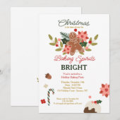 輝くクリスマスお菓子作りの招待状 招待状 (正面/裏面)