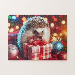 輝くクリスマスのハリネズミ ジグソーパズル