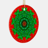 輝くクリスマスのフラクタル セラミックオーナメント (右)