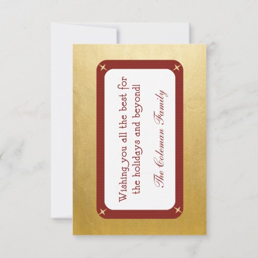 輝くクリスマスの願い – カード (裏面)