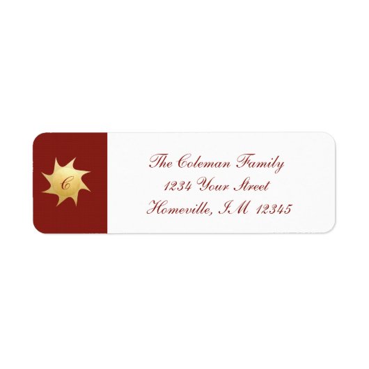 輝くクリスマスの願い – 住所 シール (正面)