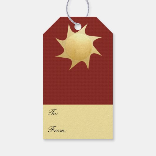 輝くクリスマスの願い – 贈り物ラベル ギフトタグ (裏面)