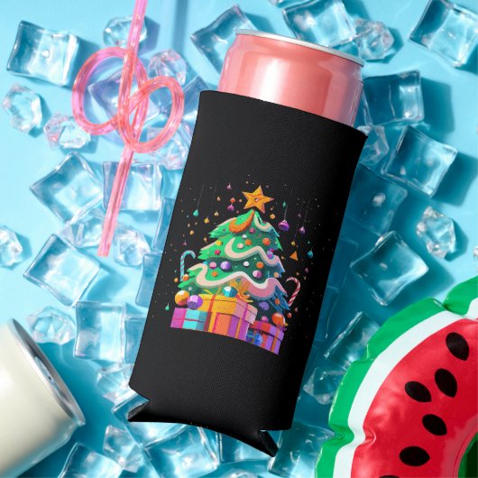 輝くクリスマスツリーの魔法 スリム缶クーラー (インサイチュ 夏)