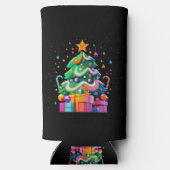 輝くクリスマスツリーの魔法 スリム缶クーラー (裏面)