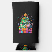 輝くクリスマスツリーの魔法 スリム缶クーラー (正面)