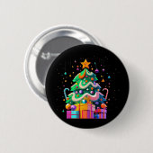輝くクリスマスツリーの魔法 缶バッジ (正面&裏面)