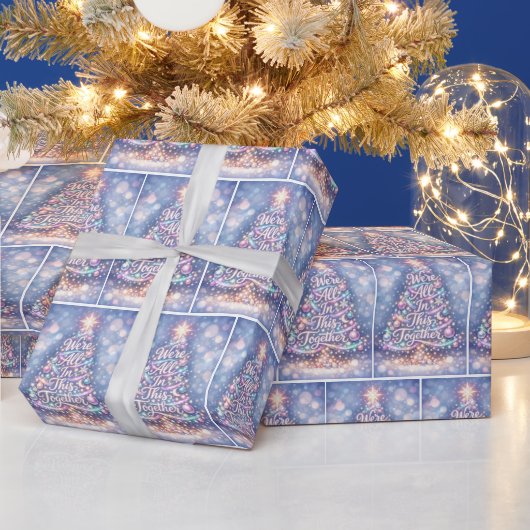 輝くクリスマスツリー ラッピングペーパー (クリスマス)