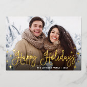 輝くクリスマスフォトGREETING金ゴールド 箔シーズンカード (正面)