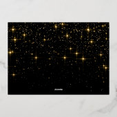 輝くクリスマスフォトGREETING金ゴールド 箔シーズンカード (裏面)