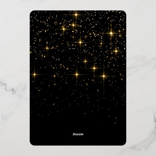 輝くクリスマスフォトGREETING金ゴールド 箔シーズンカード (裏面)