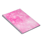 輝くクリスマスホットピンクの誕生日パーティー ノートブック (右側)