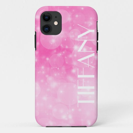 輝くクリスマスホットピンクの誕生日パーティー Case-Mate iPhoneケース (裏面)