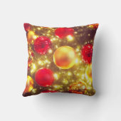 輝くクリスマスボールクラスタの喜び クッション (裏面)