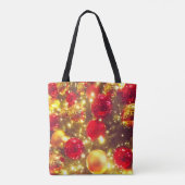 輝くクリスマスボールクラスタの喜び トートバッグ (裏面)