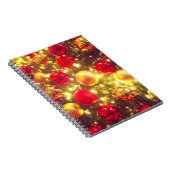 輝くクリスマスボールクラスタの喜び ノートブック (右側)