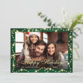 輝くクリスマスライト素朴フォトGREETING シーズンカード (スタンド正面)