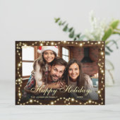 輝くクリスマスライト素朴フォトGREETING シーズンカード (スタンド正面)