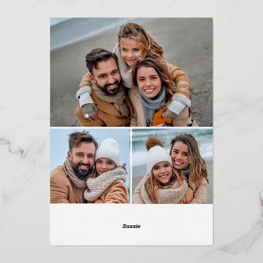 輝くクリスマス4 PHOTOグリーティング金ゴールド 箔シーズンカード (裏面)