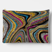 輝くグラムの輝くガーリー大理石アート アクセサリーポーチ (正面)