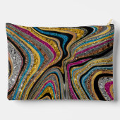 輝くグラムの輝くガーリー大理石アート アクセサリーポーチ (裏面)