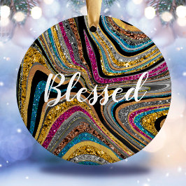 輝くグラムの輝くガーリー大理石アート セラミックオーナメント