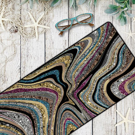 輝くグラムの輝くガーリー大理石アート デスクマット