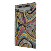 輝くグラムの輝くガーリー大理石アート ミニクリップボード (アングル2)