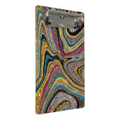 輝くグラムの輝くガーリー大理石アート ミニクリップボード (アングル)