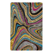 輝くグラムの輝くガーリー大理石アート ミニクリップボード (裏面)