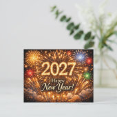 輝くゴールデンファイヤーワークス 謹賀新年 2027 シーズンポストカード (スタンド正面)