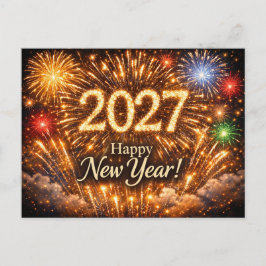 輝くゴールデンファイヤーワークス 謹賀新年 2027 シーズンポストカード