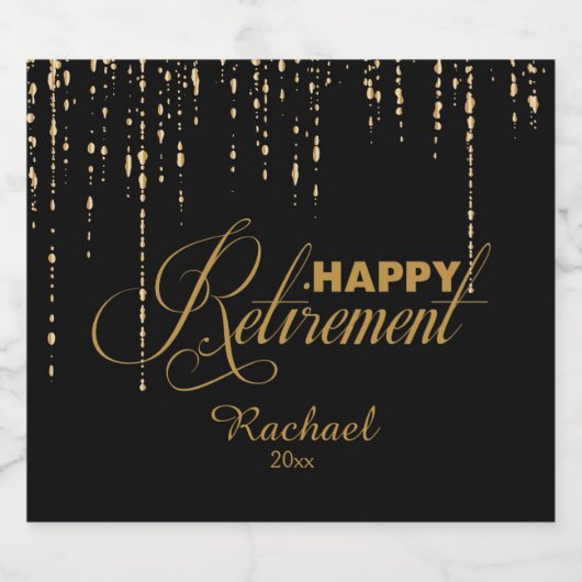 輝くゴールデンリタイアメントパーティー ビールラベル (シングルラベル)