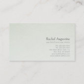 輝くゴールドの蓮とブルーグランジのヨガインストラクター 名刺 (裏面)