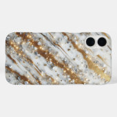 輝くゴールドの贅沢な白大理石のスマホケース Case-Mate iPhoneケース (裏面 (横))