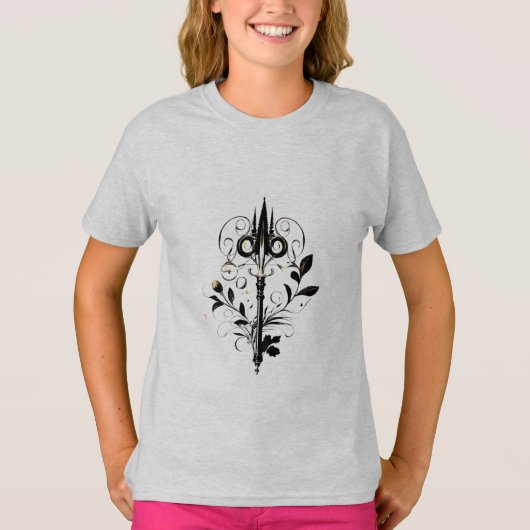 輝くゴールドの静物画 Tシャツ (正面)