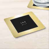 輝くゴールドペーパコースター スクエアペーパーコースター (アングル)