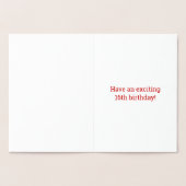 輝くゴールド箔押しの「１６歳の誕生日おめでとう！」バースデーカード 箔カード (内部)