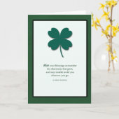 輝くシャムロックの聖パトリックの日 カード (黄色い花)