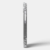 輝くシルバーフォイルのエレガントモノグラム Case-Mate iPhoneケース (裏面 / 左)