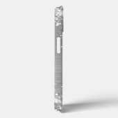 輝くシルバーフォイルのエレガントモノグラム Case-Mate iPhoneケース (裏面 / 右)