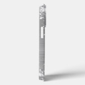 輝くシルバーフォイルのモノグラム Case-Mate iPhoneケース (裏面 / 右)